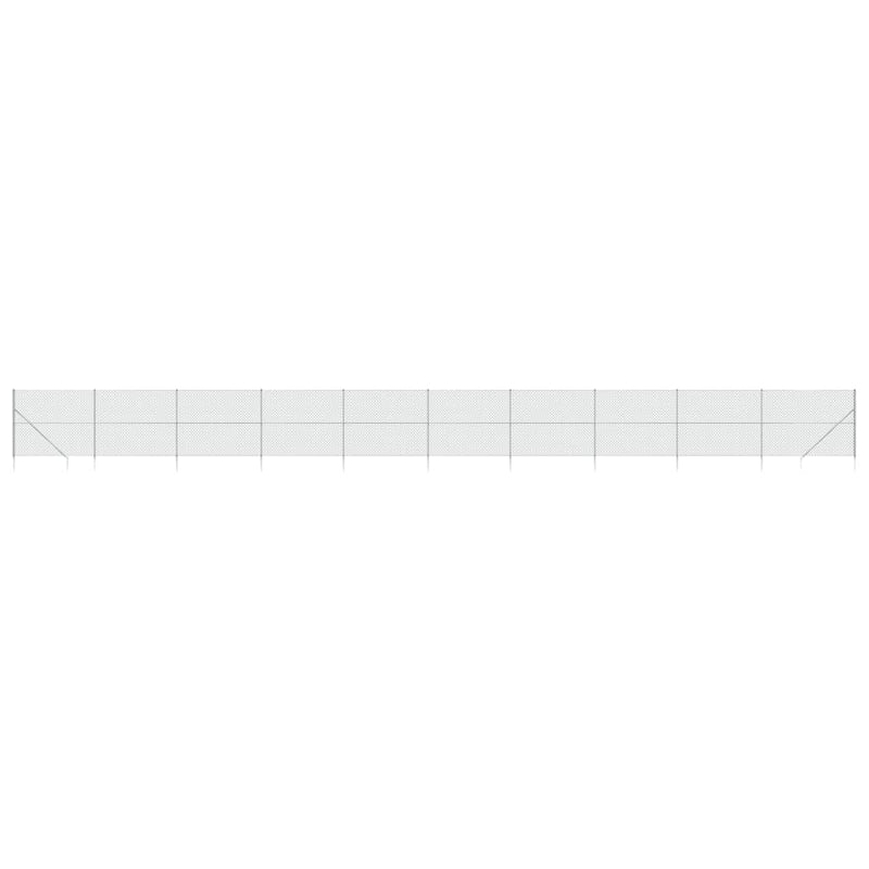 Load image into Gallery viewer, VidaXL Gaashek met grondankers 1,8x25 m zilverkleurig
