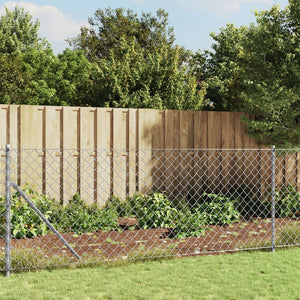 Vidaxl gaashek met flens 1x10 m zilverkleurig