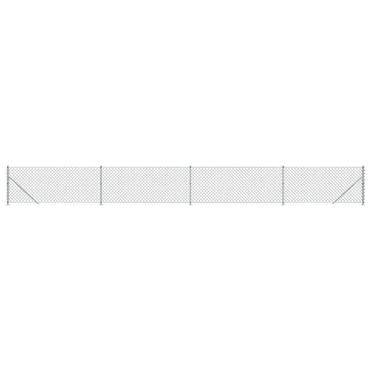 Vidaxl gaashek met flens 1,1x10 m zilverkleurig