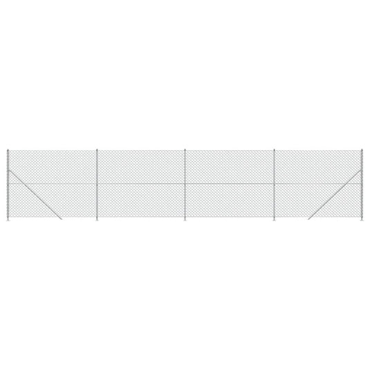 Vidaxl gaashek met flens 1,4x10 m zilverkleurig