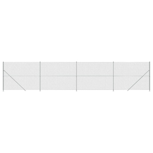 Vidaxl gaashek met flens 1,8x10 m zilverkleurig