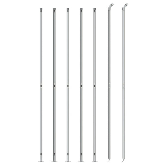 Vidaxl gaashek met flens 1,8x10 m zilverkleurig