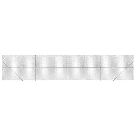 Vidaxl gaashek met flens 2x10 m zilverkleurig