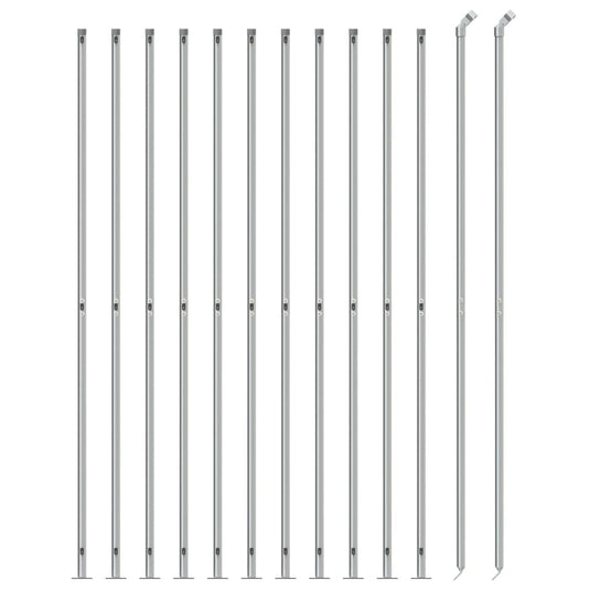 VidaXL Gaashek met flens 2,2x25 m zilverkleurig