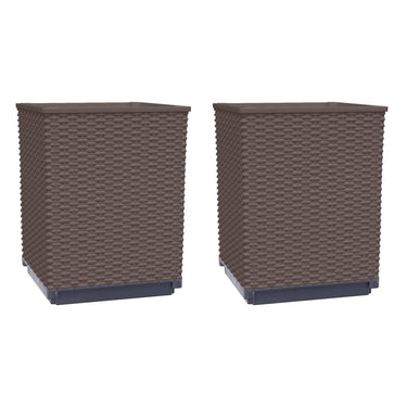Vidaxl plantenbakken 2 st 30x30x37 cm polypropeen bruin