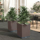 Vidaxl plantenbakken 2 st 30x30x37 cm polypropeen bruin