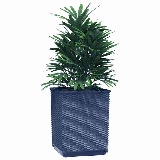 Vidaxl plantenbakken 4 st 30x30x37 cm polypropeen blauwgrijs