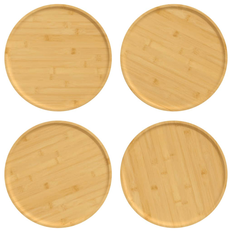 Load image into Gallery viewer, Vidaxl pizzaborden 4 st ø32x1,5 cm bamboe
