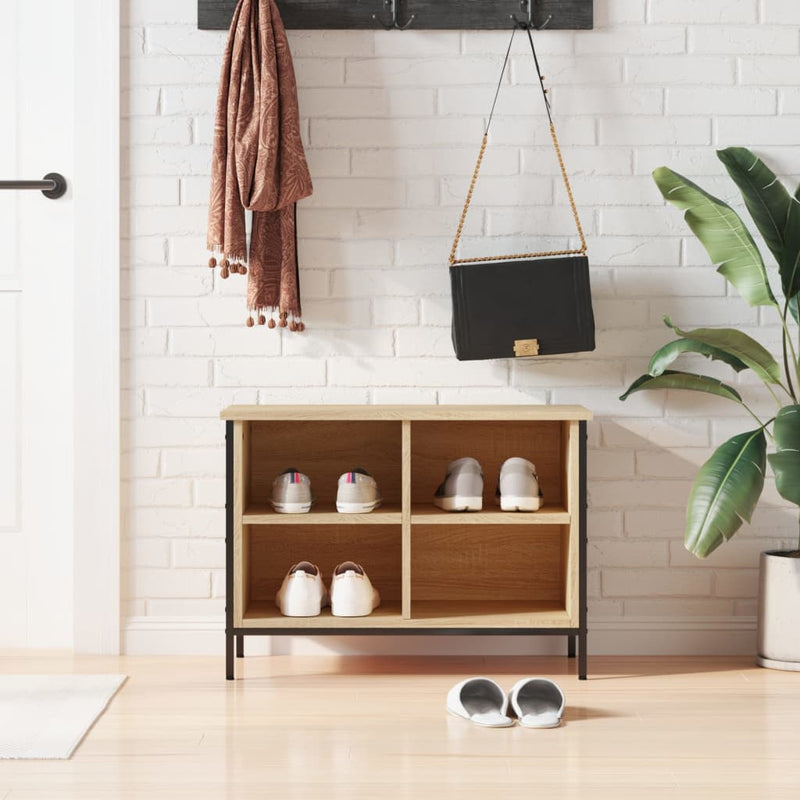 Load image into Gallery viewer, Vidaxl schoenenkast 69x35x50 cm bewerkt hout sonoma eikenkleurig
