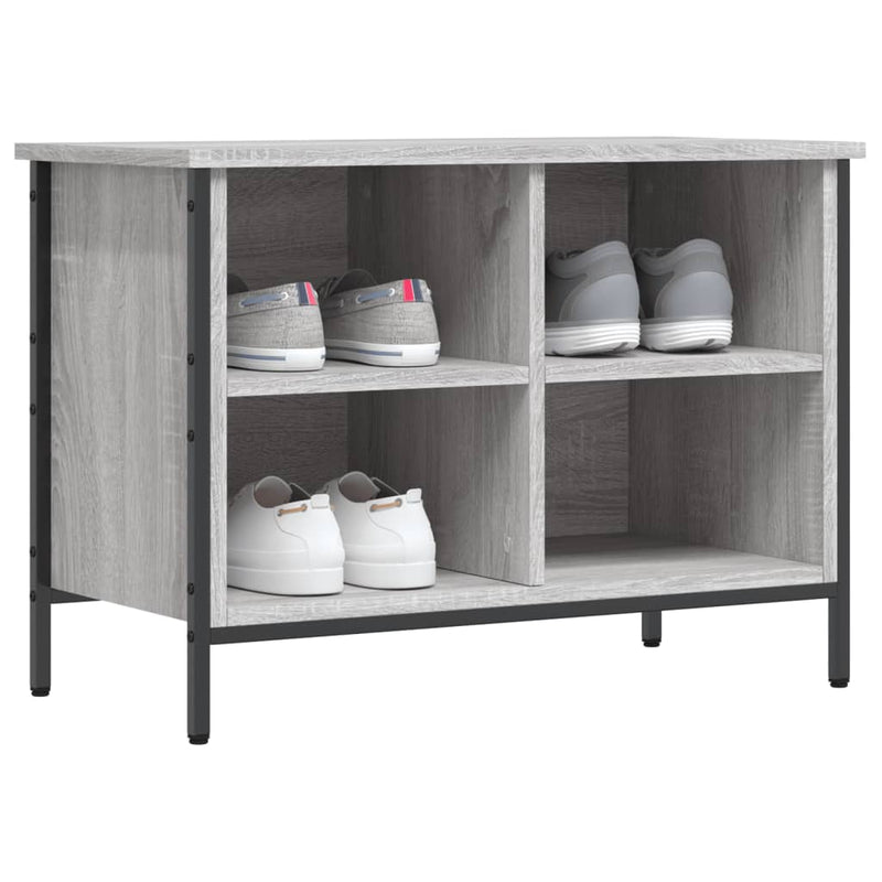 Load image into Gallery viewer, Vidaxl schoenenkast 69x35x50 cm bewerkt hout grijs sonoma eikenkleurig
