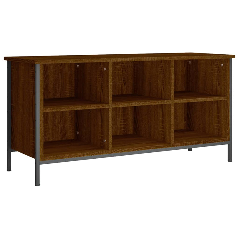 Load image into Gallery viewer, Vidaxl schoenenkast 100x35x50 cm bewerkt hout bruin eikenkleur
