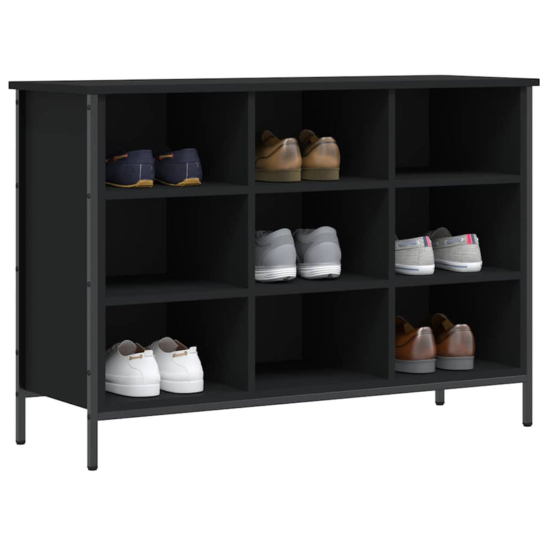 Load image into Gallery viewer, Vidaxl schoenenkast 100x35x70 cm bewerkt hout zwart
