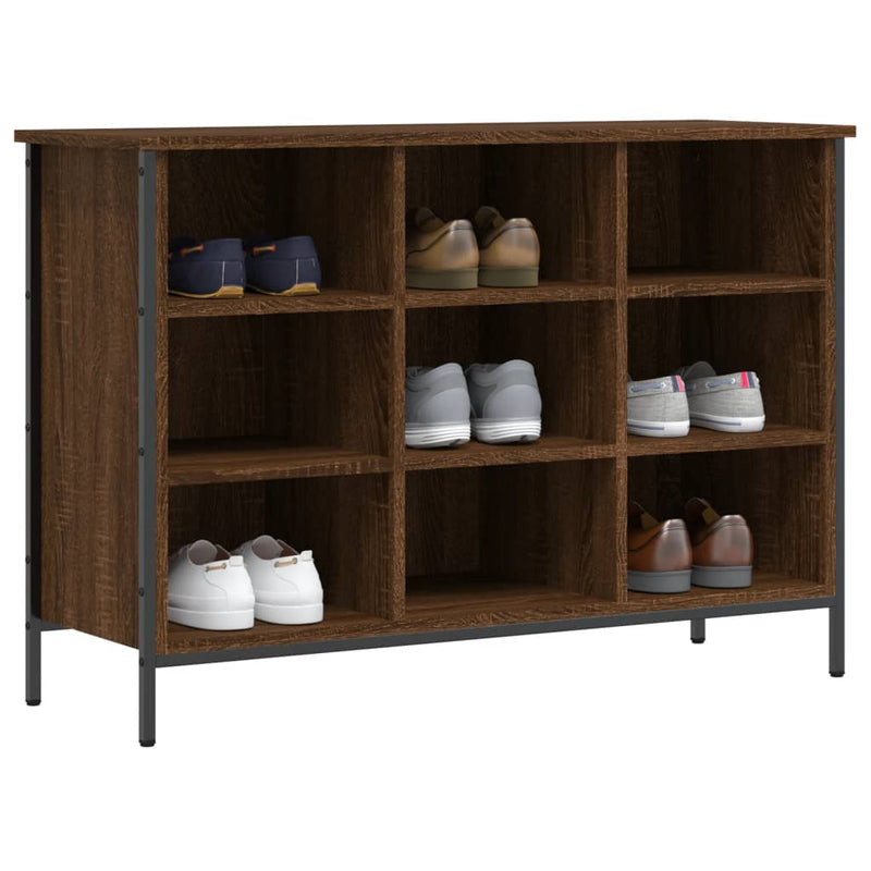 Load image into Gallery viewer, Vidaxl schoenenkast 100x35x70 cm bewerkt hout bruin eikenkleur
