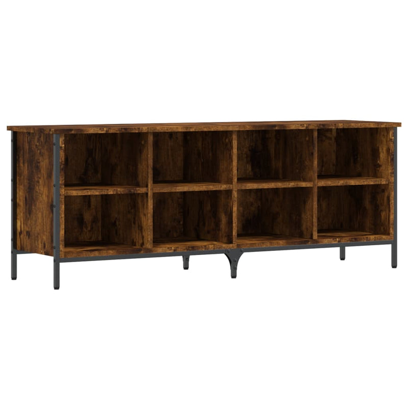 Load image into Gallery viewer, Vidaxl schoenenkast 131x35x50 cm bewerkt hout gerookt eikenkleurig
