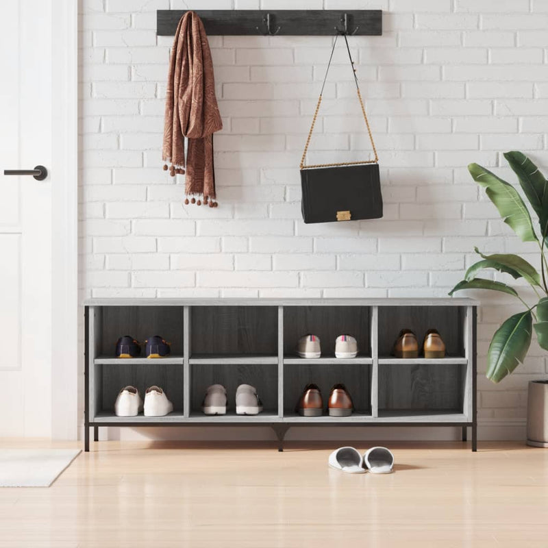 Load image into Gallery viewer, Vidaxl schoenenkast 131x35x50 cm bewerkt hout grijs sonoma eikenkleur
