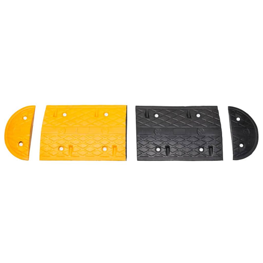 Vidaxl verkeersdrempel 226x32,5x4 cm rubber geel en zwart