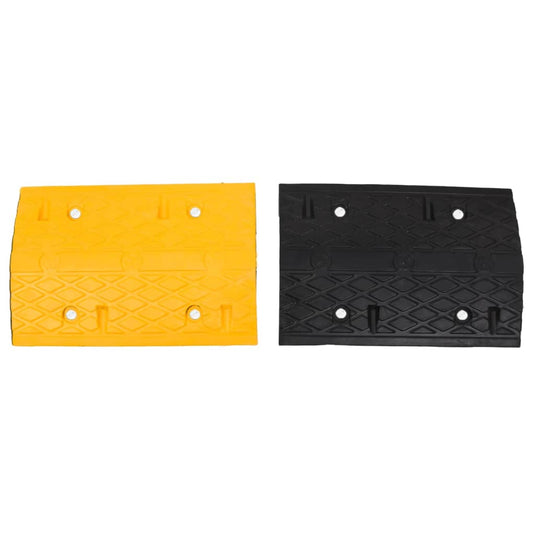 Vidaxl verkeersdrempel 226x32,5x4 cm rubber geel en zwart