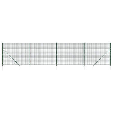 Vidaxl draadgaashek met grondankers 1,4x10 m groen