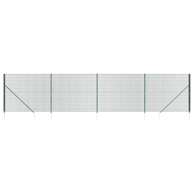 ギャラリービューアに画像をロードする, Vidaxl draadgaashek met grondankers 1,6x10 m groen
