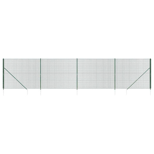 Vidaxl draadgaashek met grondankers 1,6x10 m groen