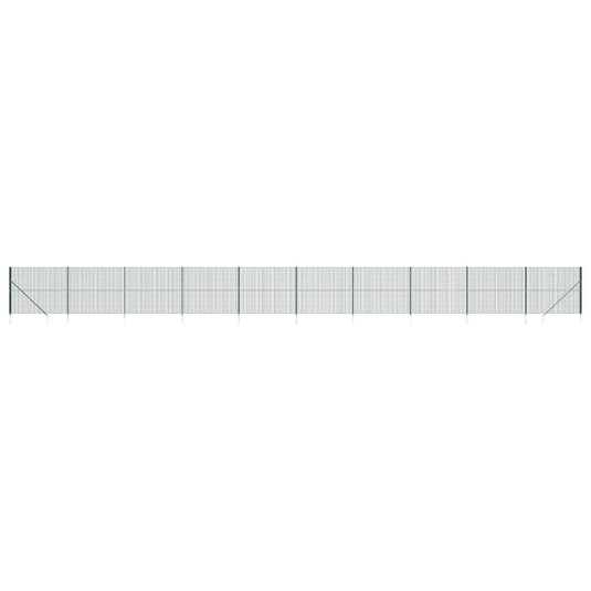 VidaXL Draadgaashek met grondankers 1,4x25 m groen