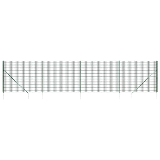 Vidaxl draadgaashek met grondankers 1,4x10 m groen