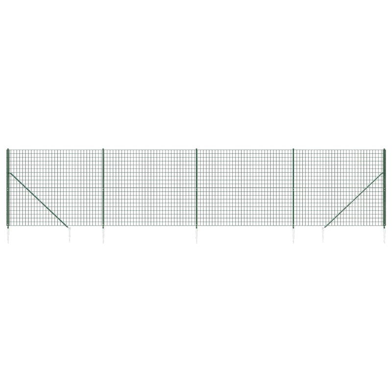 ギャラリービューアに画像をロードする, Vidaxl draadgaashek met grondankers 2x10 m groen
