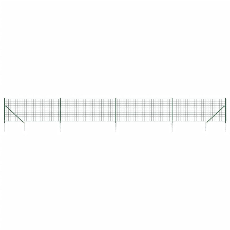 ギャラリービューアに画像をロードする, Vidaxl draadgaashek met grondankers 1,1x10 m groen
