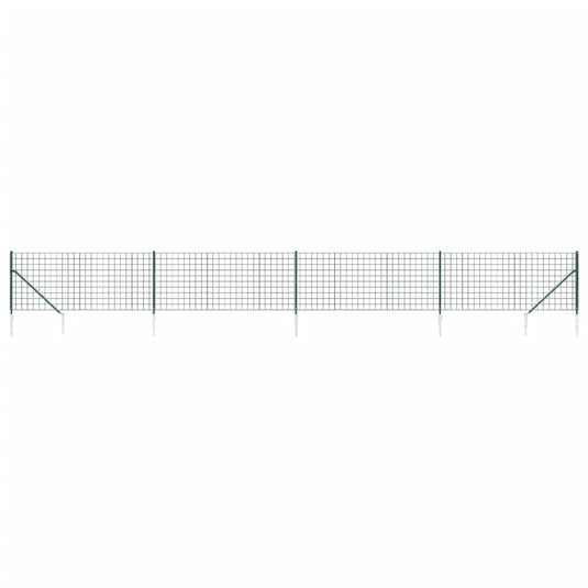 Vidaxl draadgaashek met grondankers 1,1x10 m groen