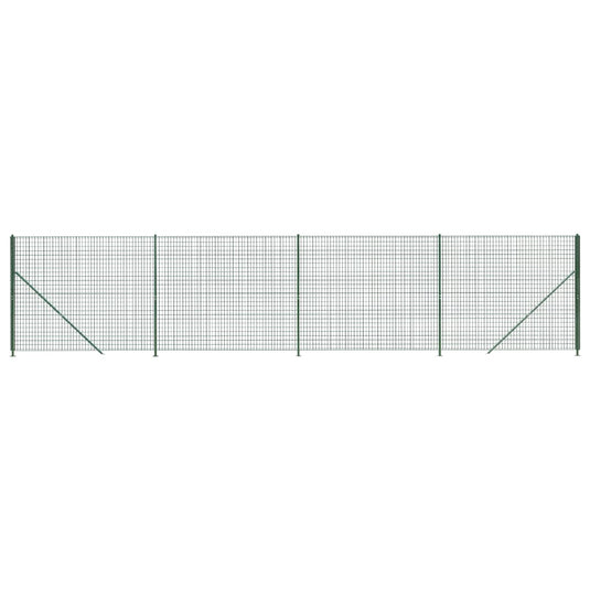 Vidaxl draadgaashek met flens 1,6x10 m groen