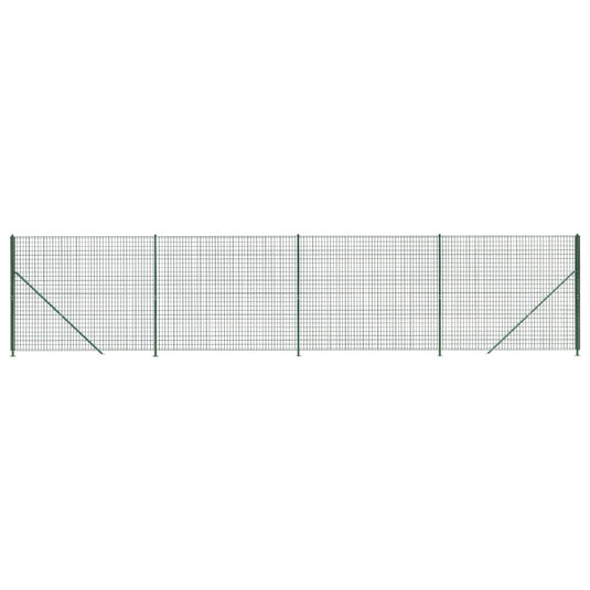 Vidaxl draadgaashek met flens 2x10 m groen