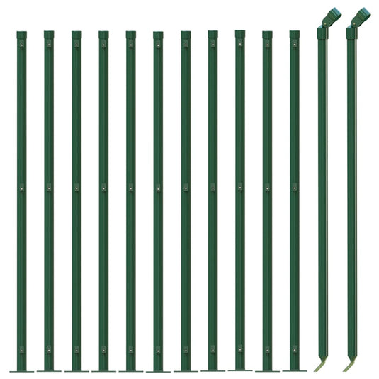 Vidaxl draadgaashek met flens 1,1x25 m groen