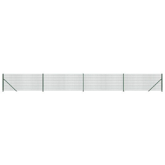 Vidaxl draadgaashek met flens 1,1x10 m groen