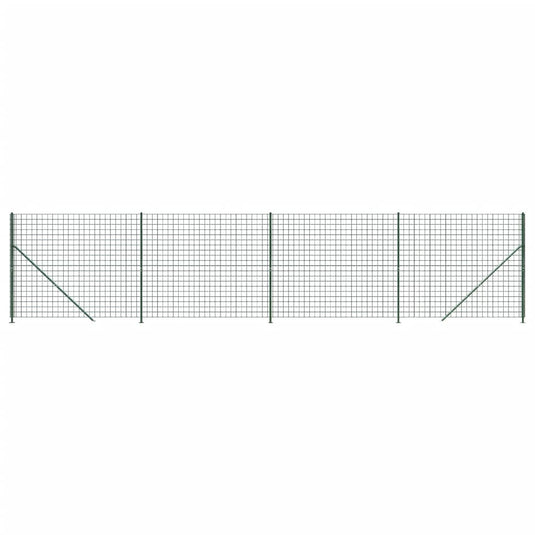 Vidaxl draadgaashek met flens 1,4x10 m groen