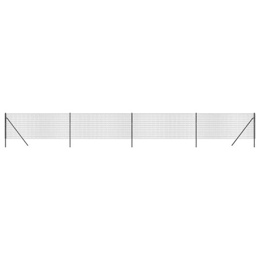 Vidaxl draadgaashek 0,8x10 m gegalvaniseerd staal antracietkleurig