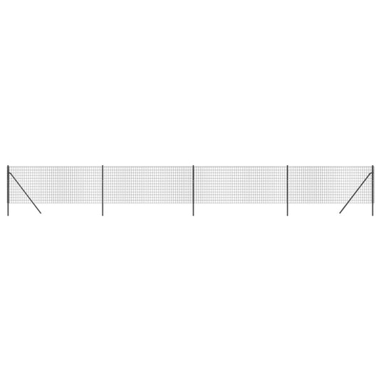 Vidaxl draadgaashek 1x10 m gegalvaniseerd staal antracietkleurig