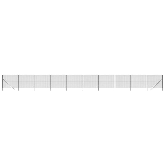 VidaXL Draadgaashek 2x25 m gegalvaniseerd staal antracietkleur