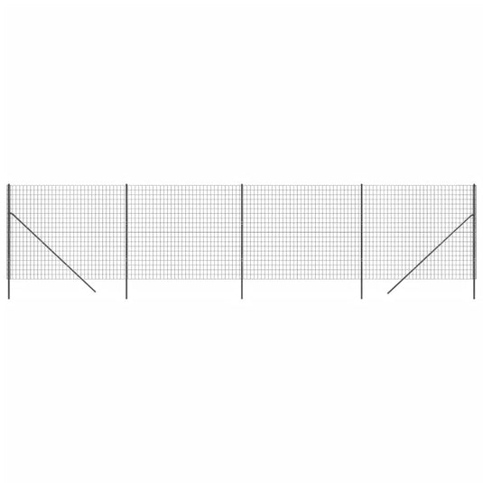 Vidaxl draadgaashek 1,4x10 m gegalvaniseerd staal antracietkleurig