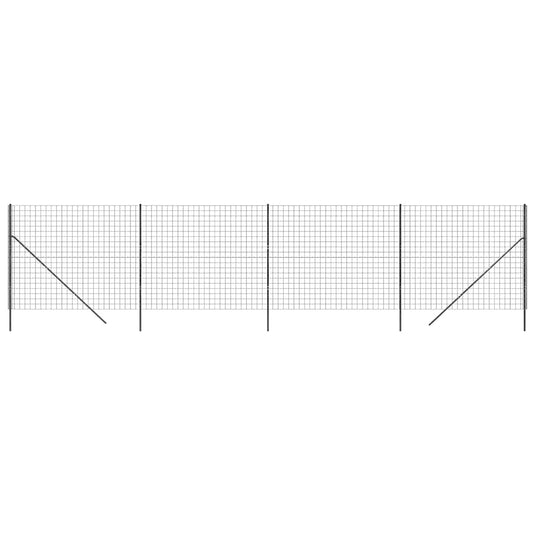 Vidaxl draadgaashek 1,6x10 m gegalvaniseerd staal antracietkleurig