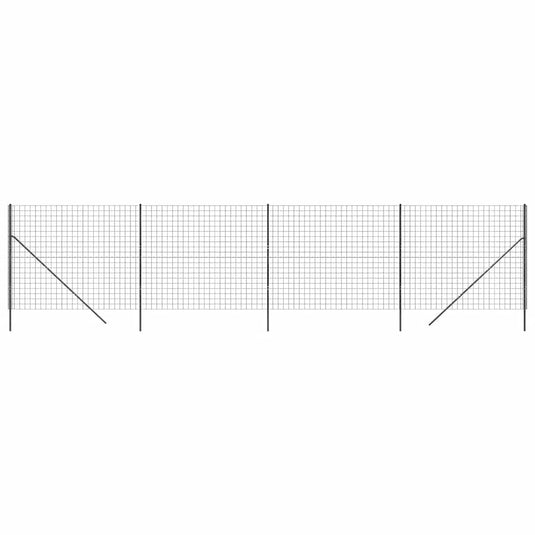 Vidaxl draadgaashek 2,2x10 m gegalvaniseerd staal antracietkleurig