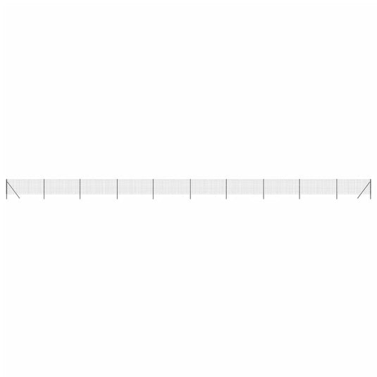 Vidaxl draadgaashek 0,8x25 m gegalvaniseerd staal antracietkleur