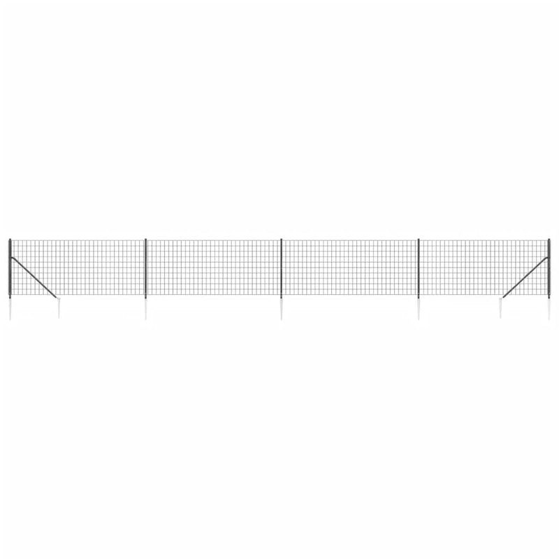 Load image into Gallery viewer, Vidaxl draadgaashek met grondankers 0,8x10 m antracietkleurig
