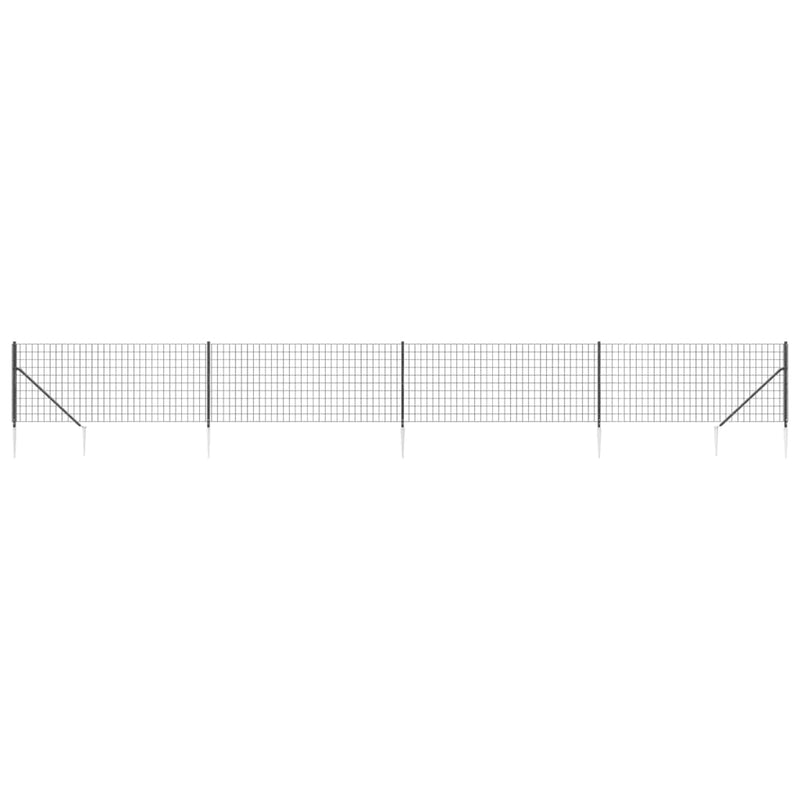 Load image into Gallery viewer, Vidaxl draadgaashek met grondankers 1,1x10 m antracietkleurig
