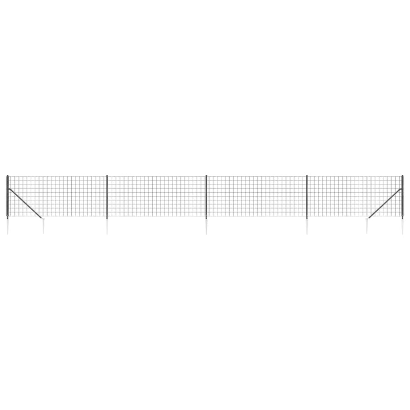 Load image into Gallery viewer, Vidaxl draadgaashek met grondankers 1,1x10 m antracietkleurig
