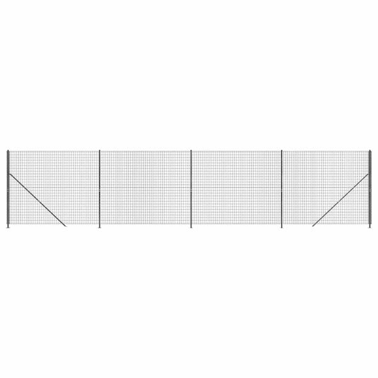 Vidaxl draadgaashek met flens 1,6x10 m antracietkleurig