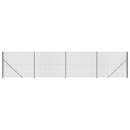 Vidaxl draadgaashek met flens 2x10 m antracietkleurig
