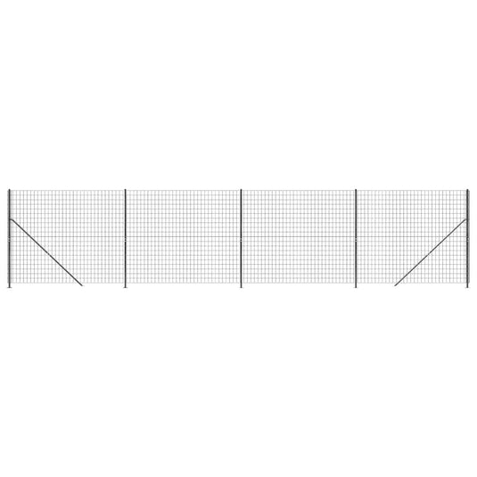 Vidaxl draadgaashek met flens 1,6x10 m antracietkleurig