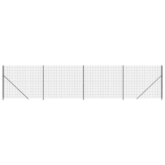 Vidaxl draadgaashek met flens 1,4x10 m antracietkleurig