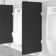 Vidaxl urinoirschot wandgemonteerd 90x40 cm gehard glas zwart