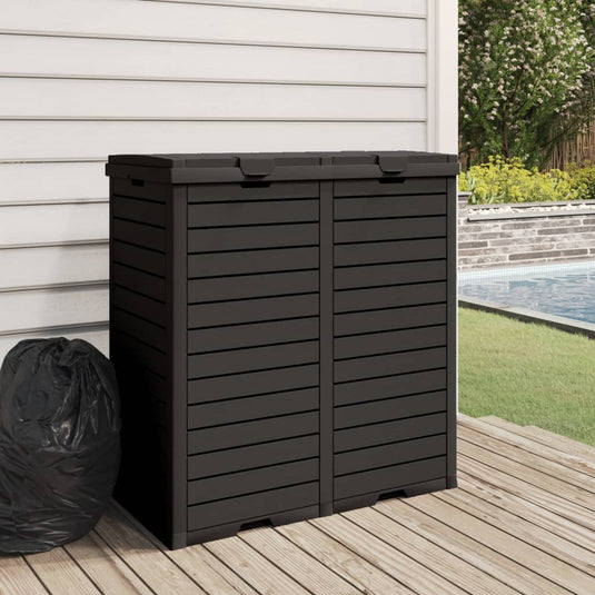 Vidaxl vuilnisbak voor tuin 78x41x86 cm polypropeen zwart